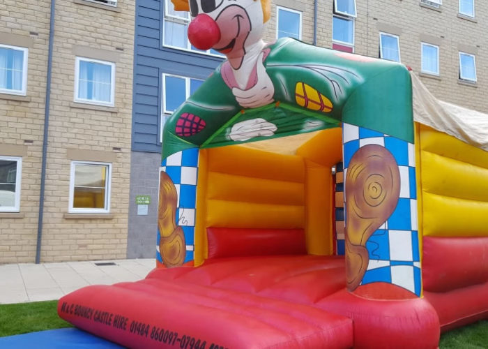 Huddersfield University bouncy castle